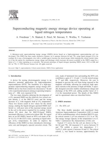 Superconducting magnetic energy storage device operating at liquid ...