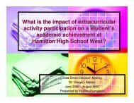 Link to PowerPoint Presentation on Student Achievement