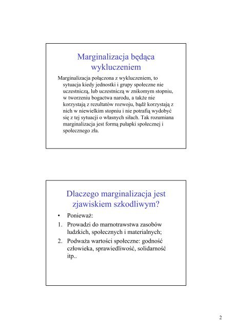 Marginalizacja i demarginalizacja spoÅecznoÅci wiejskich Czym jest ...