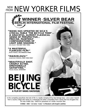 BEIJING BICYCLE - New Yorker Films