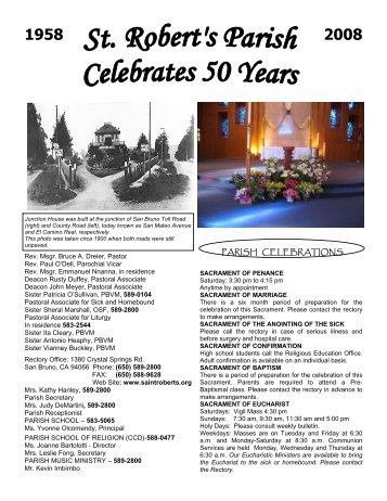 PARISH CELEBRATIONS - St. Robert's Catholic Church