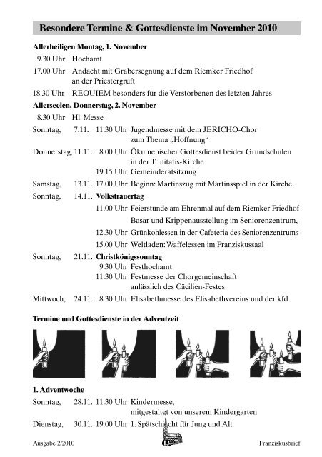 Franziskusbrief - St. Franziskus Bochum-Riemke