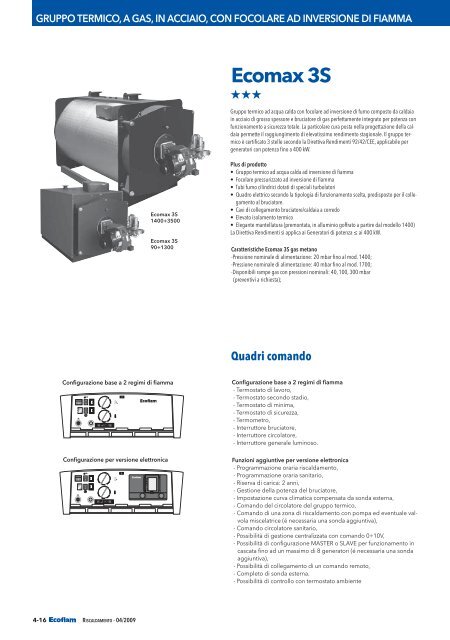 ECOFLAM caldaia ecomax 3s - Certificazione energetica edifici