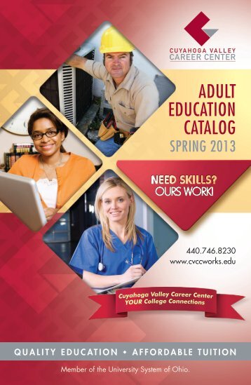 ADULT EDUCATION CATALOG - Cuyahoga Valley Career Center