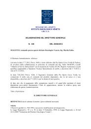 REGIONE DEL VENETO ISTITUTO ONCOLOGICO VENETO ... - IOV