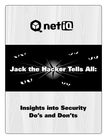 Jack the Hacker Tells All: - Cisco Academy