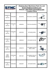 Zhejiang Sync Machinery Parts Co.,Ltd Email:info@syncmakina.com ...