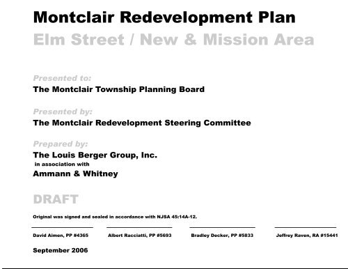 New And Mission Elm Street Redevelopment Plan Montclair
