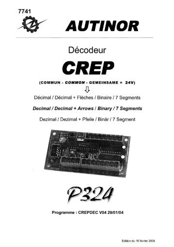 P324 DÃ©codeur CREP - Manuel d'installation