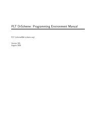 PLT DrScheme - Download PLT Scheme