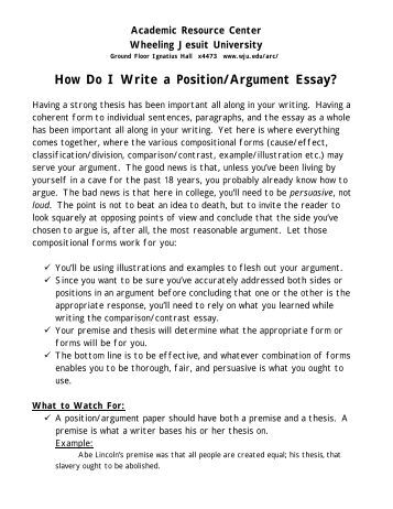 another word for position in an essay