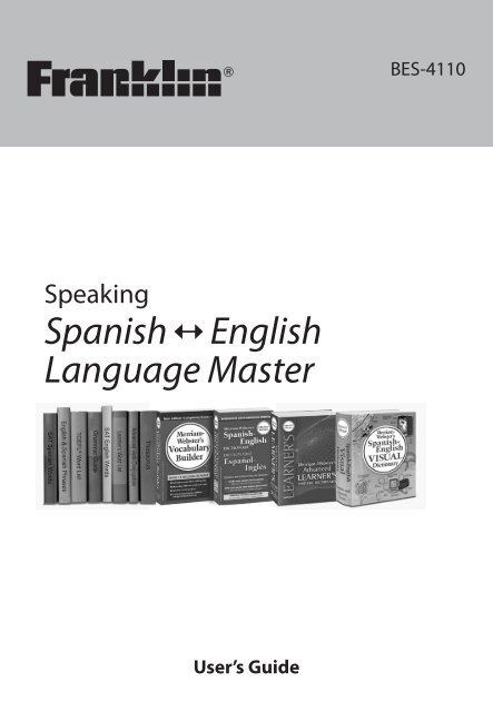 Spanish English Language Master Franklin Electronic Publishers