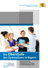 Die Oberstufe des Gymnasiums in Bayern