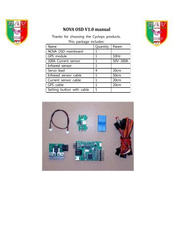 NOVA OSD V1.0 manual.pdf - BaroneRosso.it