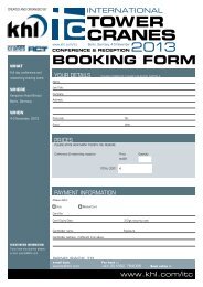 booking form - KHL Group