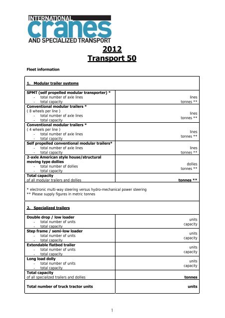 2012 Transport 50 - KHL Group