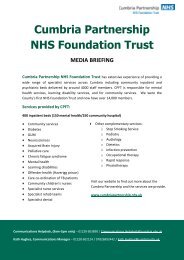 Here - Cumbria Partnership NHS Foundation Trust