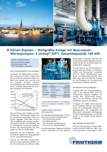 Weltgrößte Anlage mit Meerwasser- Wärmepumpen - Friotherm