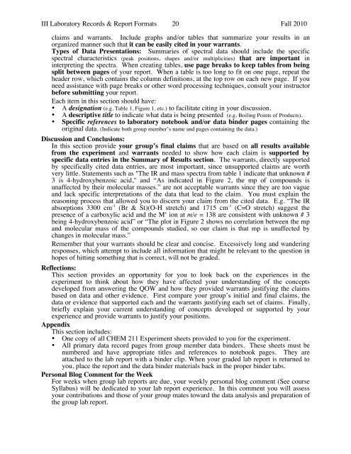 Organic Chemistry Semester 1 LABORATORY MANUAL - Moravian ...