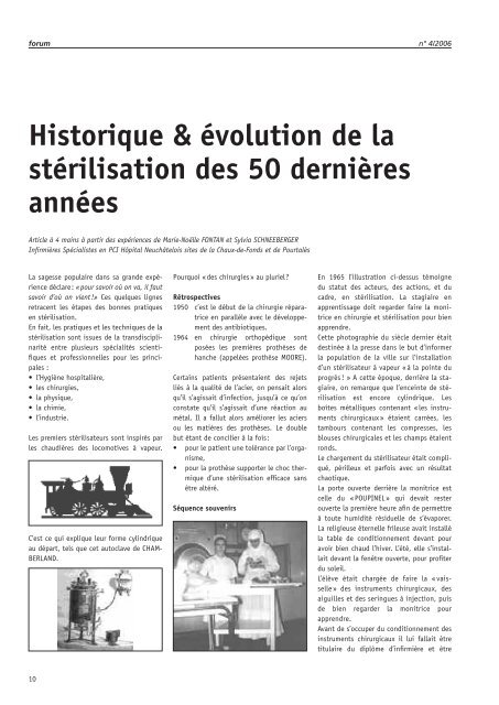Historique & Ã©volution de la stÃ©rilisation des 50 derniÃ¨res annÃ©es
