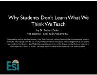 Why Students Don't Learn What We Think We Teach