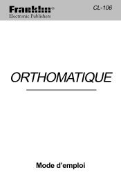 ORTHOMATIQUE - Franklin Electronic Publishers