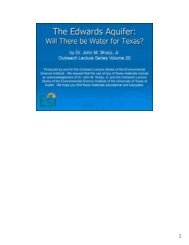 The Edwards Aquifer - Environmental Science Institute