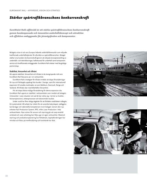 Årsberättelse 2008 (pdf - EuroMaint Rail