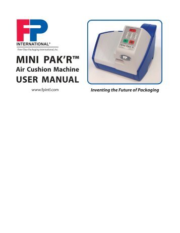 Mini Pakr User Guide english-spanish only - FP International
