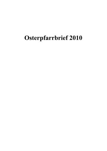 Osterpfarrbrief 2010 neu.pub - Pfarreipaehl.de