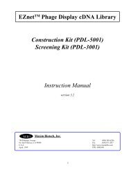 EZnetTM Phage Display cDNA Library Construction Kit (PDL-5001 ...