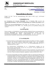 K u n d m a c h u n g - Gemeinde Eberstalzell