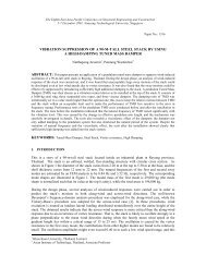 Vibration suppression of a 90-m-tall steel