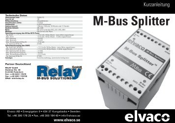 M-Bus Splitter - Relay GmbH