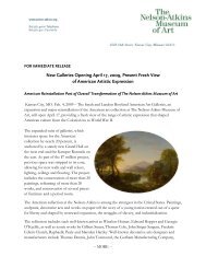 FOR IMMEDIATE RELEASE - The Nelson-Atkins Museum of Art