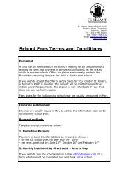 School Fees Terms and Conditions - St. Kilian's German School