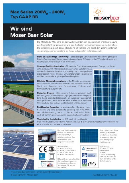 Typ CAAP BB - Moser Baer Solar Limited