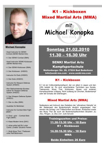 Michael Konopka - SENKI Martial Arts Kampfsportschulen