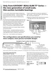 only from KaYDoNÂ®: Reali-Slim TTÂ® Series ... - Kaydon Bearings