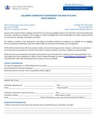 Space Request Form - Irving Institute for Clinical and Translational ...