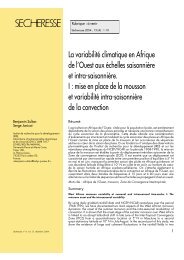 La variabilité climatique en Afrique de l'Ouest aux échelles ...