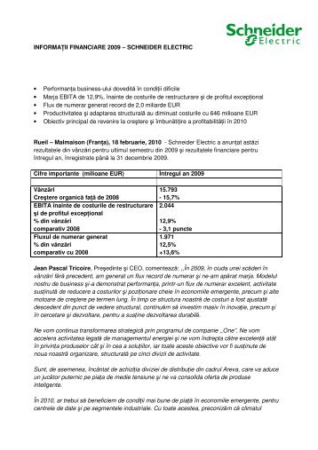 Document de referinta - Schneider Electric