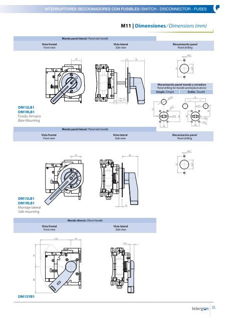 Interruptores seccionadores Switch - disconnectors - MTO electric A/S