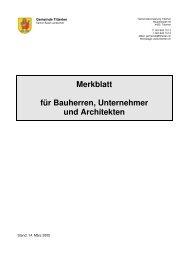 Merkblatt für Bauherren und Architekten - Gemeinde Titterten