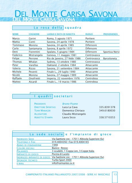 clicca qui per la Guida ai Campionati - Federazione Italiana Nuoto