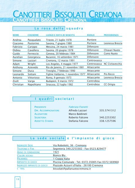 clicca qui per la Guida ai Campionati - Federazione Italiana Nuoto