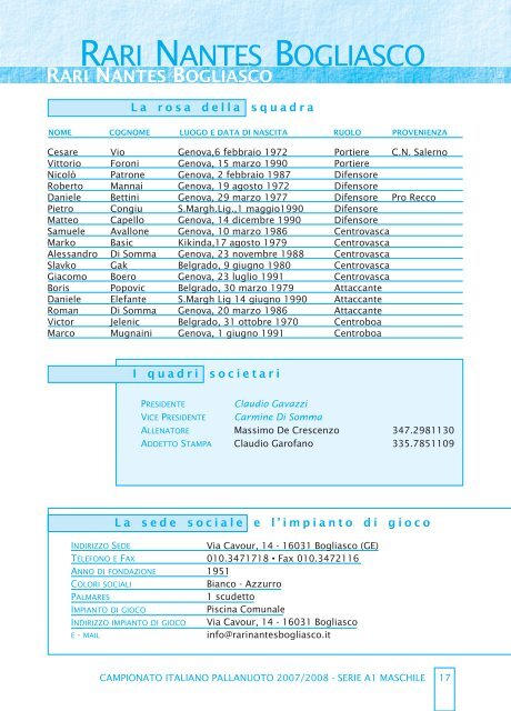 clicca qui per la Guida ai Campionati - Federazione Italiana Nuoto