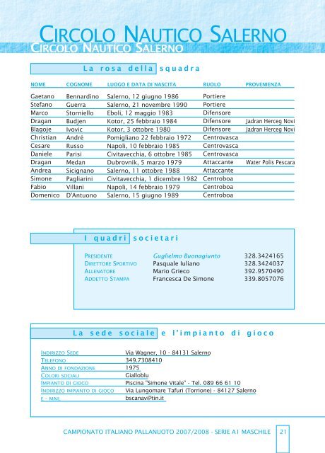 clicca qui per la Guida ai Campionati - Federazione Italiana Nuoto