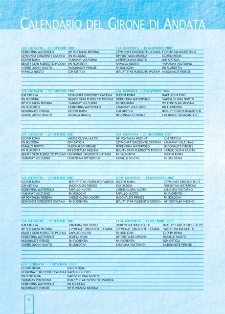 clicca qui per la Guida ai Campionati - Federazione Italiana Nuoto