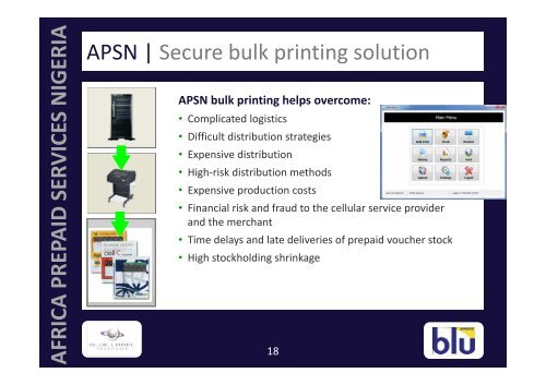 Secure Bulk Printing & POS Terminals - Blue Label Telecoms